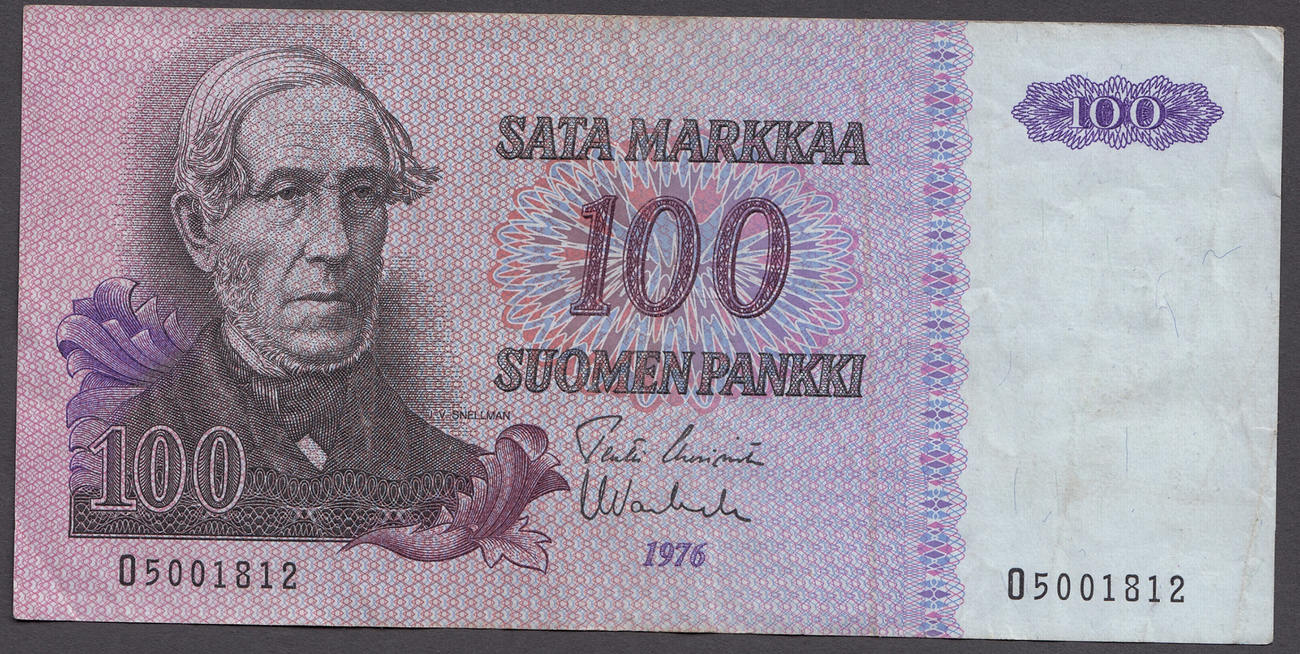 100 markkaa 1963 finland 100 markkaa juhana vilh