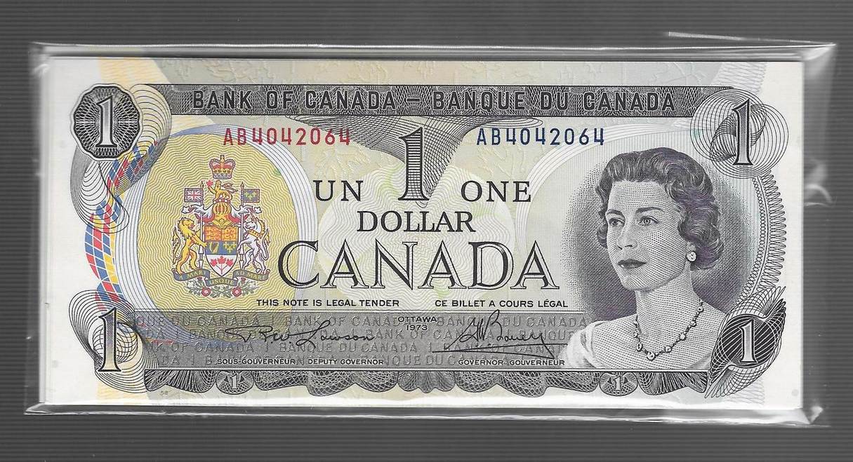 1 dollar 1973 canada séries "divers" * 25 exemplaires * quasi