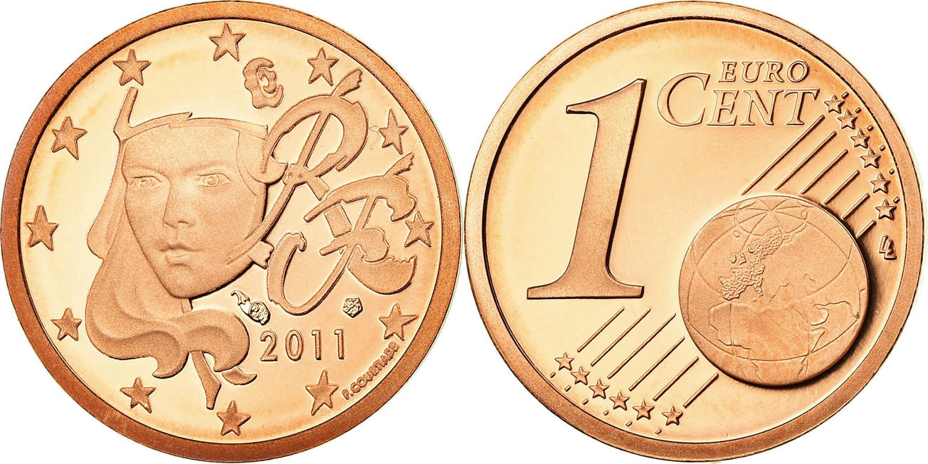 euro cent 2011 paris france be, copper plated steel, km:1282 ms