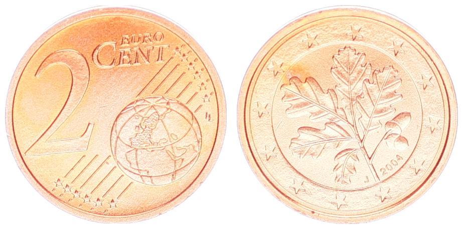 2 cent 2004 j deutschland deutschland 2 cent 2004 j prgefrisch