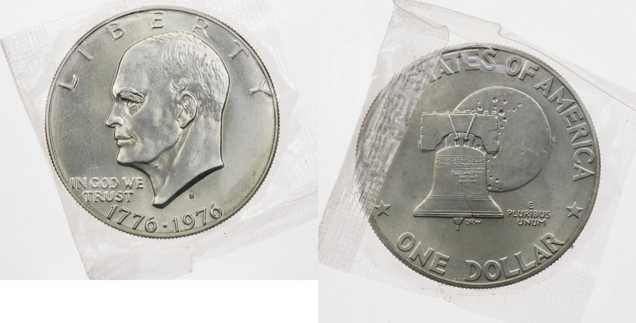 1 dollar 1976 s usa eisenhower / freiheitsglocke unc