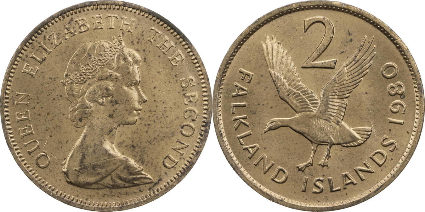 2 penny 1980 falkland inseln elizabeth ii 2nd portrait ef