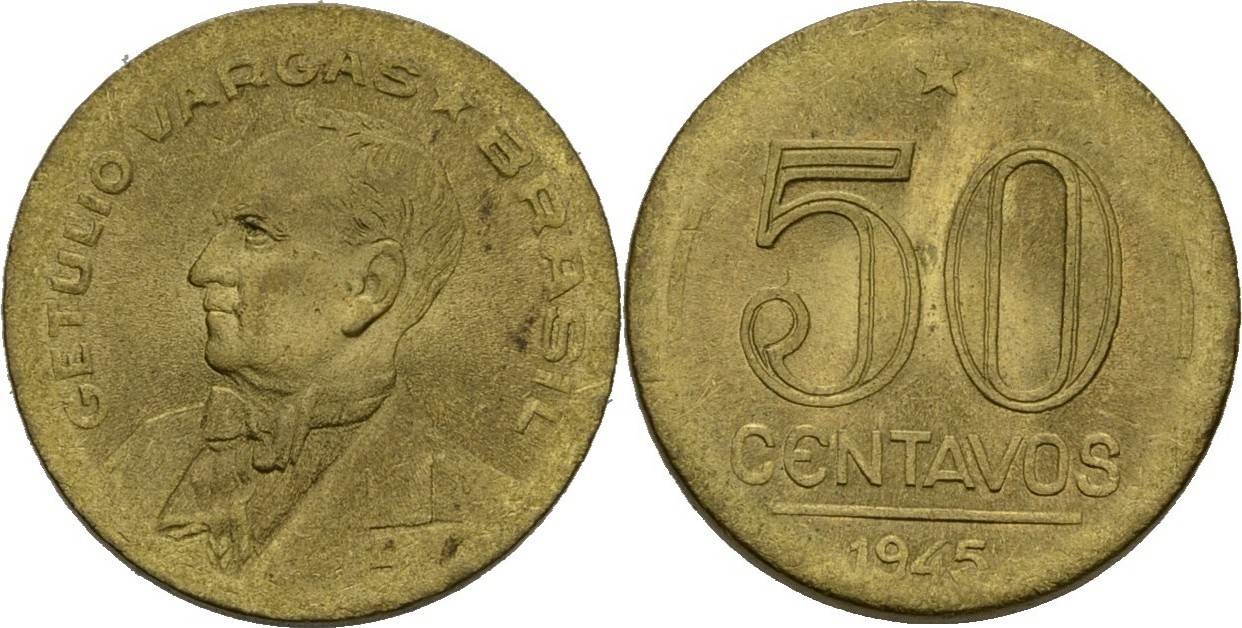 50 centavos 1945 brasilien ch unc