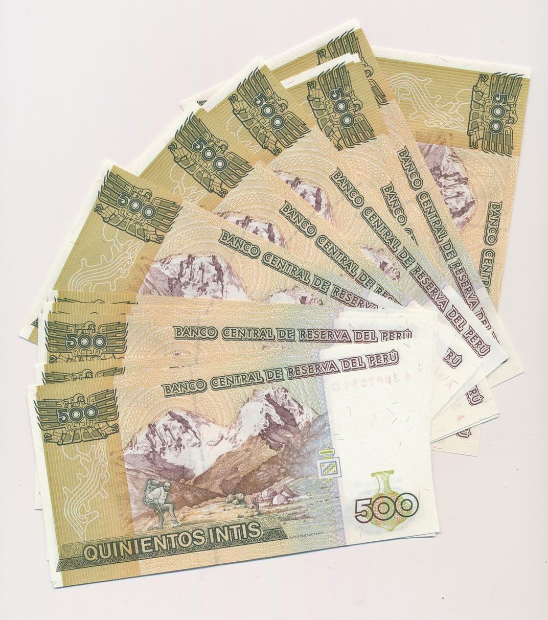 500 intis 1987 peru 19 x banco central de reserva del peru