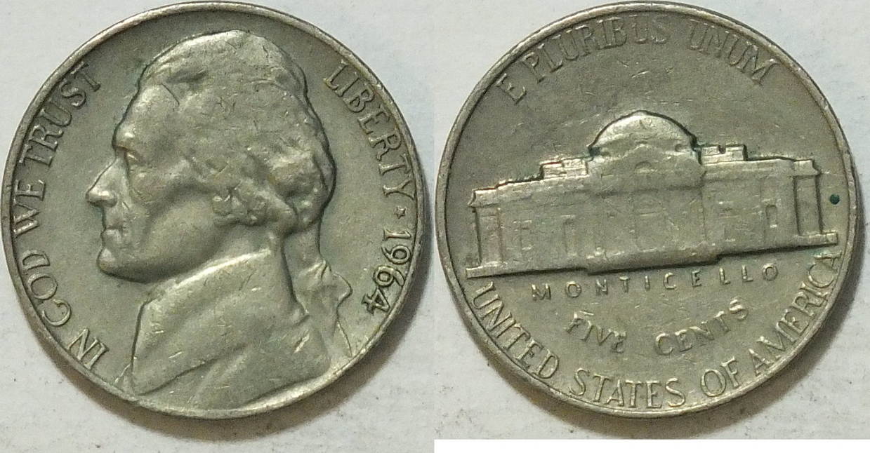 5 cent 1964 usa vf