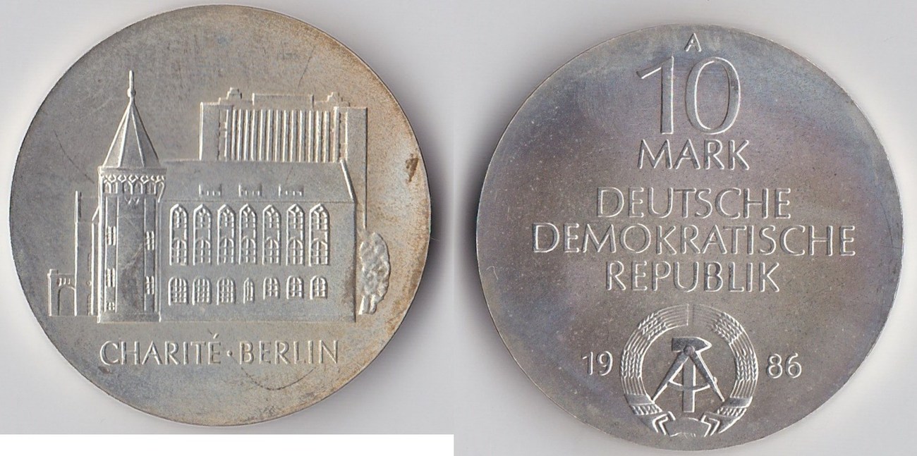 10 mark 1986 ddr charité berlin bu (ms65-70)