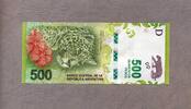 Argentinen 500 Pesos - New Design - Jaguar/Blumen/Karte von Argentinien - -