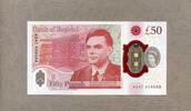 Großbritannien 50 Pounds P.397a - Alan Turing 1912-1954 - Polymerausgabe - Serie AD - -