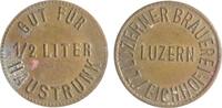 Schweiz Luzern Jeton Bier-Jeton, 1/2 Liter Hausdrunk / Luzerner Brauerei Eichhof -
