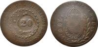 Brasilien 20 Reis Peter II., 1831-1889 - Gegenstempel 20 -