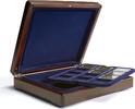 Leuchtturm Münztableau Mazzola für 12 Quadrum Münzkapseln blau 353841 Neu -