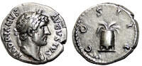 Roman Empire Denarius HADRIAN AR Denarius. VF+. Modius. -