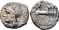 Roman Republic Denarius M. Baebius Q.f. Tampilus AR Denarius. VF+. Rome, 137 BC. -