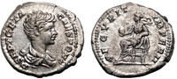 Roman Empire Denarius GETA AR Denarius. EF+/EF. Securitas. -