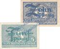 BDL Kopfgeld 5 und 10 Pf. Banknoten , 5 und 10 Pfennig Scheine in gbr. WBZ-11-12, Ros.250-251, P.11-12 -