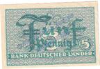 BDL Kopfgeld 5 Pf. Banknote , 5 Pfennig Schein in kfr. WBZ-11, Ros.250, P.11 , Bank d. Länder -