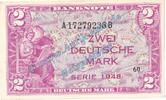 BDL Kopfgeld 2 Mk. A-B Banknote , 2 Mark Schein in kfr. WBZ-3, Ros.234, P.3a , BDL 1948 Kopfgeld -