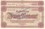 3. Reich - Notausgaben 2 x 20 Mk. -Kn fortl- Banknote , 20 Reichsmark -2 x fortl. KN- in kfr. DEU-262, Ros.186, P.187 , 1945 -
