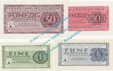 3. Reich - Wehrmacht 1,5,10 und 50 Mk. 1944 Banknoten , 4 Scheine in kfr... 665.19 元 含税 ＋  417.94 元 运费