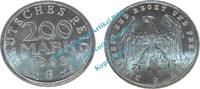 deutsches Reich 200 Mk. Kursmünze deutsches Reich , 200 Mark Stück vz-Stgl. von 1923 G , J.304 -0523- -
