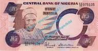 Nigeria 5 Naira Banknote Nigeria , 5 Naira Schein -A.T.Balewa- ND 1984- in unc - kfr -