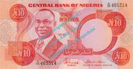 Nigeria 10 Naira Banknote Nigeria , 10 Naira Schein -A. Ikoku- ND 1984- in unc - kfr -