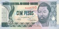Guinea-Bissau 100 Pesos Banknote Guinea-Bissau , 100 Pesos Schein 1990 -D. Ramos- unc-kfr WPM.11 -