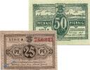 Kleingeld 1914-1922 2 Scheine kpl. Staatsministerium Schwerin , Set mit 2 Scheinen in kfr. Tieste 6790.10.05-06 -