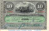 Kuba 10 Pesos Banknote Kuba , 10 Pesos Schein in kfr. P.49.b ? Banco Espanol de isla de Cuba -