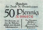 Notgeld Deutschland Notgeld ST. Goarshausen 50 Pfennig Notgeld der Stadt ST. Goarshausen 6415.05.04 , 50 Pfennig Schein in kfr. o.D. -