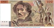 Frankreich 100 Francs 1991 , kl. Wasserz. Banknote Frankreich , 100 Francs -kleines Wasserzeichen- in kfr. P.154 , 1991 -
