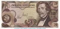 Banknote Österreich 20 Schilling Schein von 1967 Banknote Österreich , 20 Schilling Schein in kfr. P.142 , von 1967 , Nationalb. -