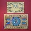 Serienscheine DE 2 Scheine kpl. Notgeld Gemeinde Süderbrarup 1294.1 , Set mit 2 Scheinen in kfr. o.D. , SH -