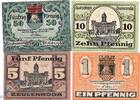 Notgeld DE 4 Scheine kpl. Notgeld Zeulenroda , Set mit 4 Scheinen , Tieste 8210.05.20 - 40 , von 1920 , Thüringen Verkehrsausgabe -
