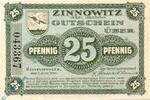 Kleingeld 1914-1922 DE 25 Pf. Notgeld Zinnowitz , 25 Pfennig Schein , 2. Aufl , Tieste 8225.05.05 , von 1921 , Pommern Verkehrsausgabe -