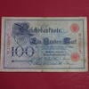 Kaiserreich De 100 Mk. Ros. 17 , Reichsbanknote über 100 Mark Reichsmark , Banknote vom 01.07.1898 , in stärker gebrauchter Erhaltung. -
