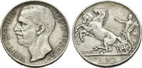 Italy 10 Lira Italy. Regno D' Italia. Vittorio Emanuele III (1900-1946). AR 10 Lire 1927 -