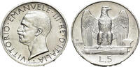Italy 5 Lira Italy. Regno d'Italia. Vittorio Emanuele III (1900-1946). AR 5 Lire 1930 -