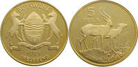 Botswana 5 Pula Wildlife - Gold -