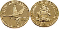 Bahamas 50 Dollar Flamingos - Gold -