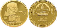 Mongolia 1000 Togrog Mozart - 1/25 Oz. - Gold -