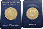 Panama 75 Balboas Republic - Gold -