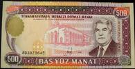 Turkmenistan 500 Manat P. 7 b / Serie AD -