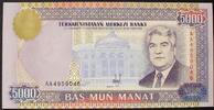Turkmenistan 5.000 Manat P. 9 / Serie AA -