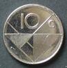 Aruba 10 Cent S.2 / E, N galv. / Staatswappen - Wertangabe als geometrisches Muster -