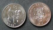 Somalia 50 Shillings 2002 Al / Staatswappen - Affe Stgl 26.78 元  ＋  50.20 元 运费