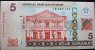 Surinam 5 Dollar P. 162 b -