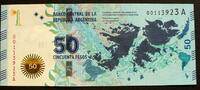 Argentinien 50 Pesos P. 362 / Serie A / Falklandkrieg -