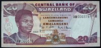 Swasiland 20 Emalangeni P. 30 a / niedrige Seriennummer 378 -
