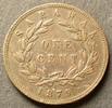 Sarawak 1 Cent S.1 / Bro / Charles Johnson Brooke - Wert im Kranz -